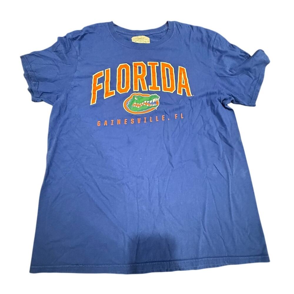 Captivating Men's Blue Short Sleeve Crew Neck Pull On T-Shirt Size Large